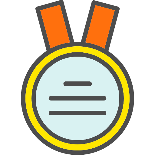 Medal Generic Outline Color icon