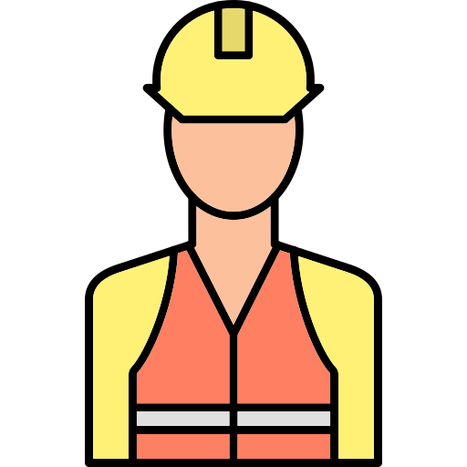 Worker Generic Thin Outline Color icon