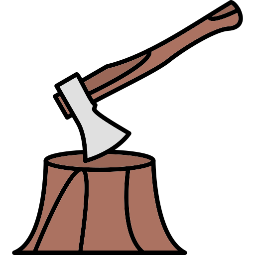 corte de madera icono gratis