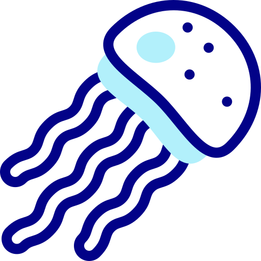 Jellyfish Detailed Mixed Lineal color icon