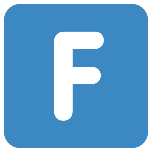 Letter F Generic Blue Icon