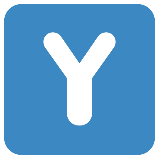 Letter y Generic Blue icon