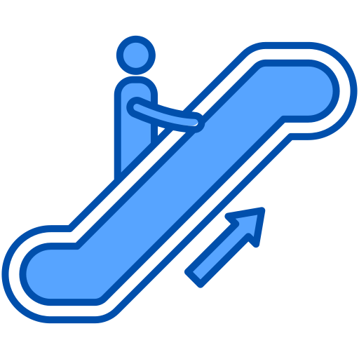 Escalator Generic Blue icon