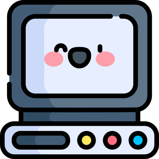 Computer Kawaii Lineal color icon