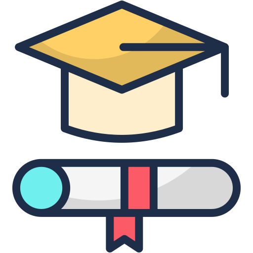 Degree - Free education icons