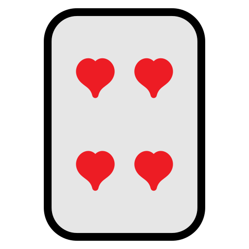 Generic Outline Color Four of hearts icon