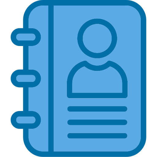 libreta de contactos icono gratis