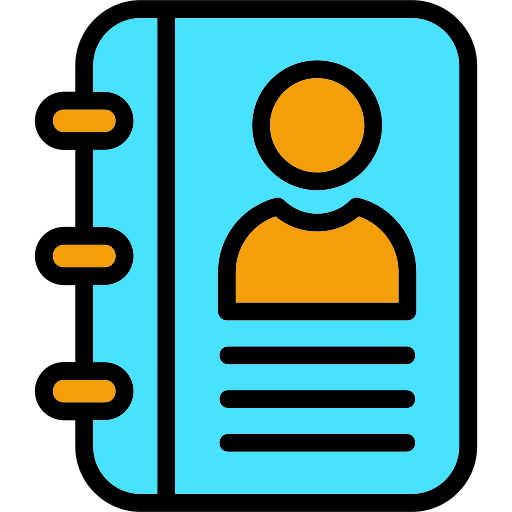 Contact book Generic Outline Color icon