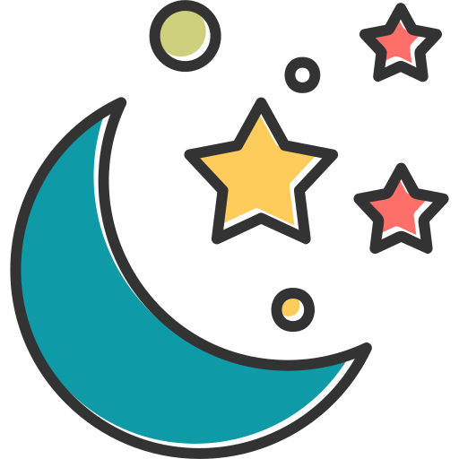 lua e estrelas grátis ícone