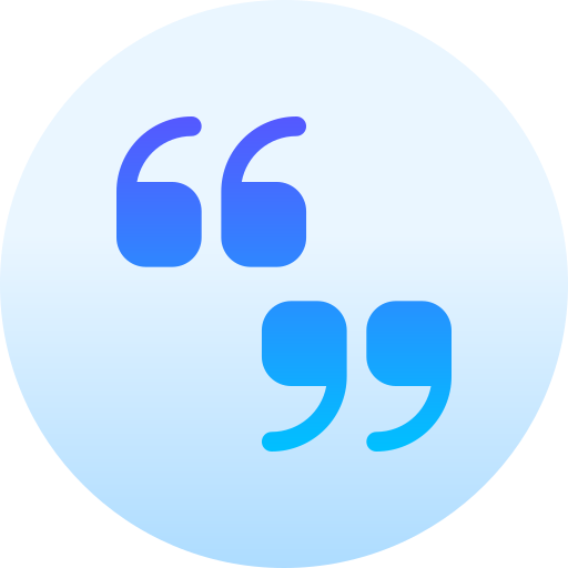 Quotation marks Basic Gradient Circular icon