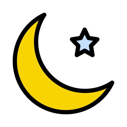 luna y estrellas icono gratis