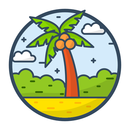 Coconut tree Generic Outline Color icon