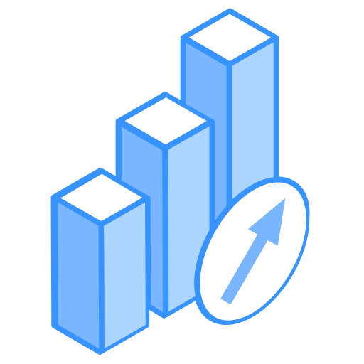 tabla de crecimiento icono gratis