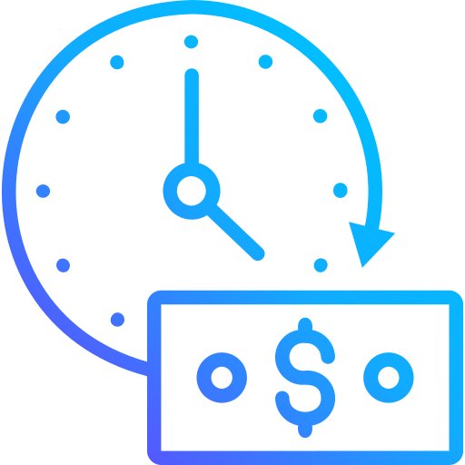el tiempo es dinero icono gratis