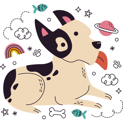 cão grátis figurinha cão grátis figurinha
