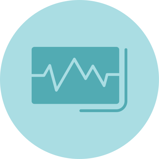 lectura de electrocardiograma icono gratis