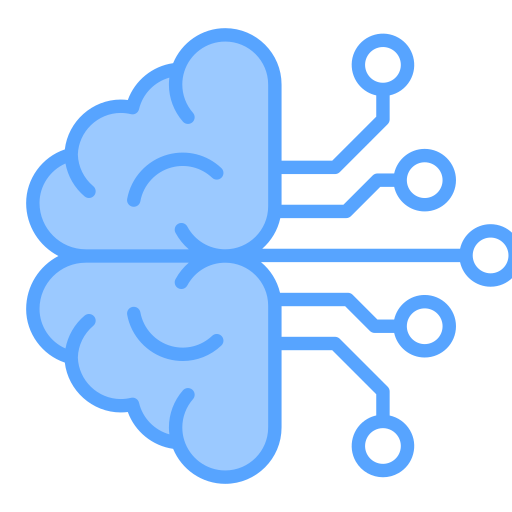 Artificial intelligence Generic Blue icon