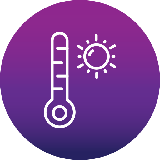 High temperature free icon