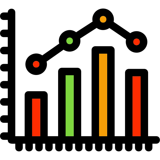 Bar chart Generic Outline Color icon