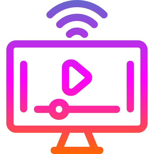 transmisión en vivo icono gratis