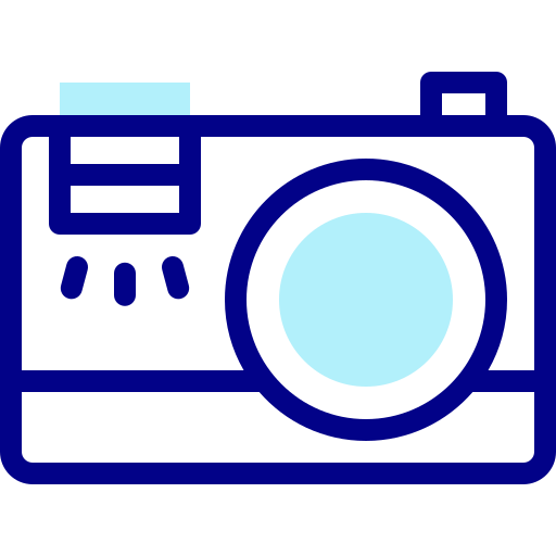 Camera Detailed Mixed Lineal color icon