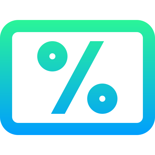 Discount Super Basic Straight Gradient Icon