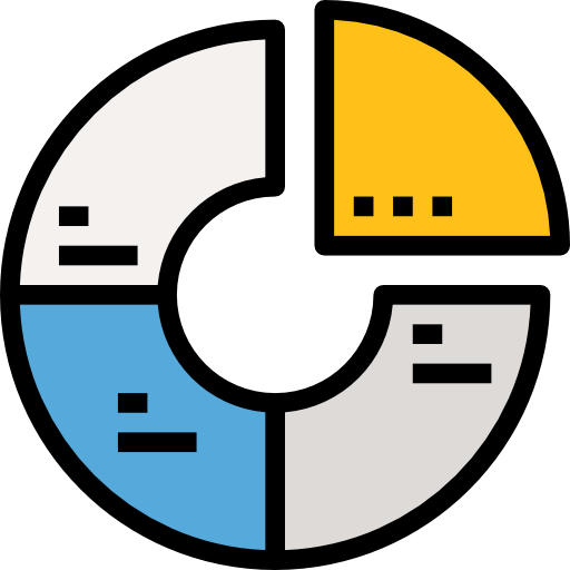 Pie chart Nhor Phai Lineal Color icon