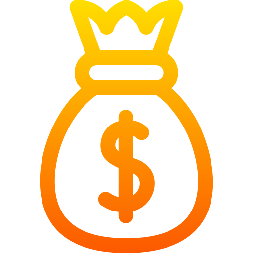 Money bag Basic Gradient Lineal color icon