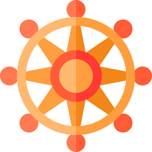rueda del dharma icono gratis