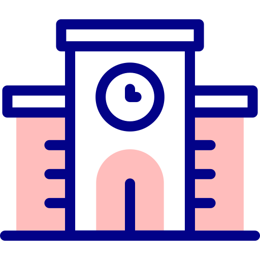 Library Detailed Mixed Lineal color icon