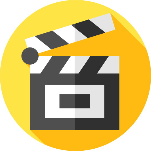 Clapperboard Flat Circular Flat icon