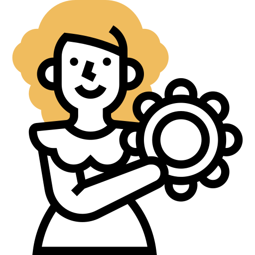 pandereta icono gratis