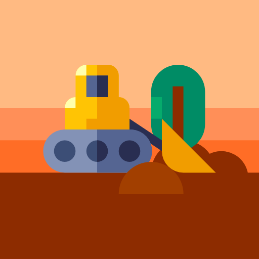 Bulldozer free icon