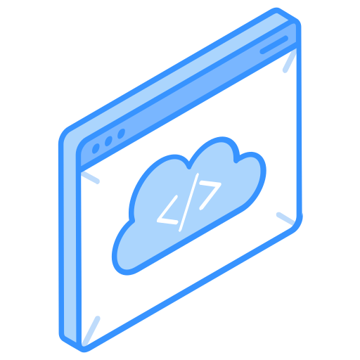 codificación en la nube icono gratis