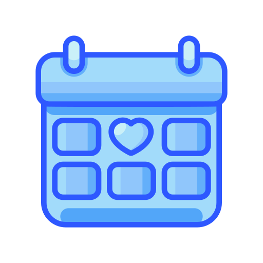 Wedding date Generic Blue icon