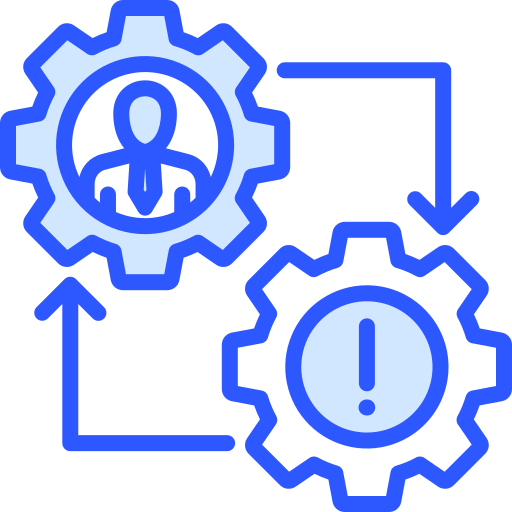 Operational risk Generic Blue icon