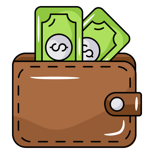 Wallet Generic Thin Outline Color icon