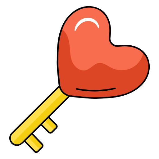 llave de amor icono gratis