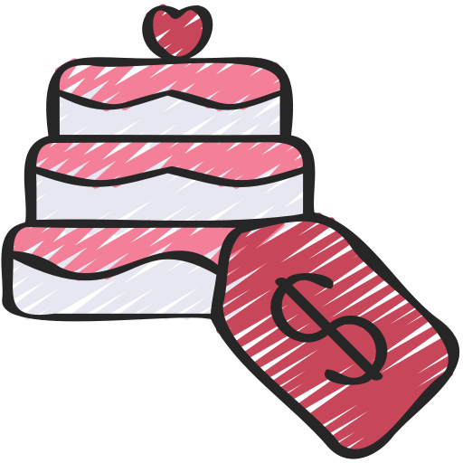 pastel de bodas icono gratis