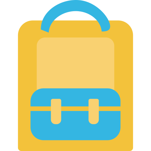 bolsa para la escuela icono gratis