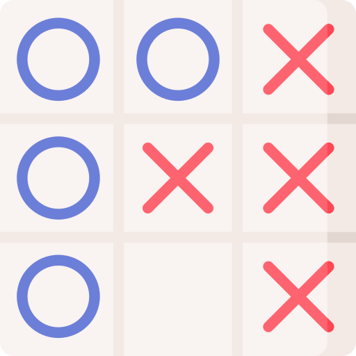 Tic tac toe game icon cartoon style Royalty Free Vector