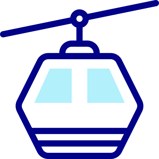 Cable car Detailed Mixed Lineal color icon