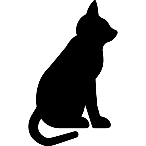 Cat line and glyph icon, pet and animal, sitting cat vector icon