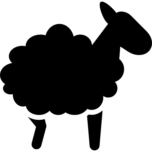 Sheep With Wool - Free Animals Icons