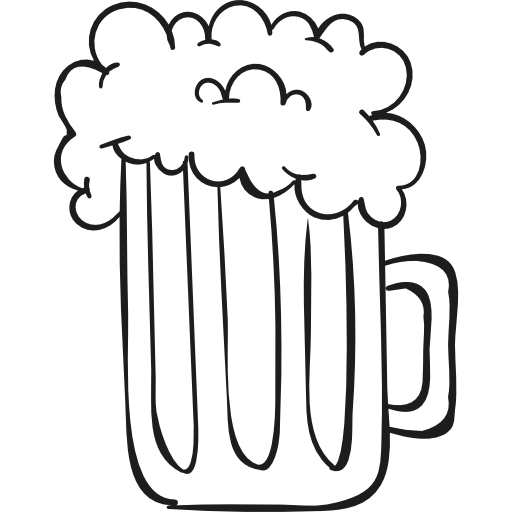 Tarro de cerveza espumoso - Iconos gratis de comida