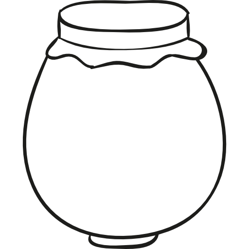 Mermelade jar doodle free icon Mermelade jar doodle free icon