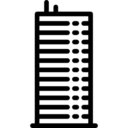 Skyscraper with antennas free icon