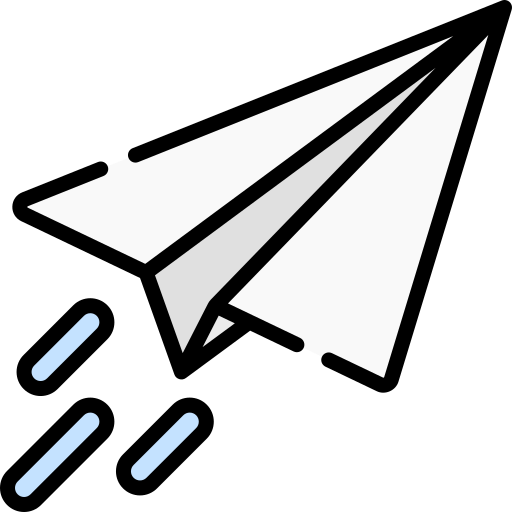 avion de papel icono gratis