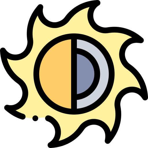 Sun Detailed Rounded Lineal color icon