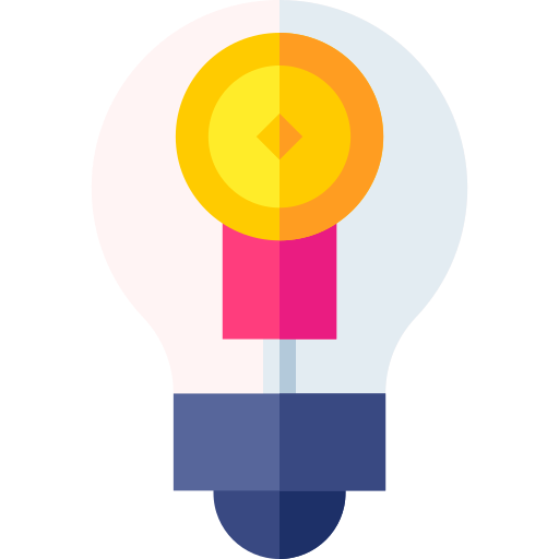 Light bulb Basic Straight Flat icon